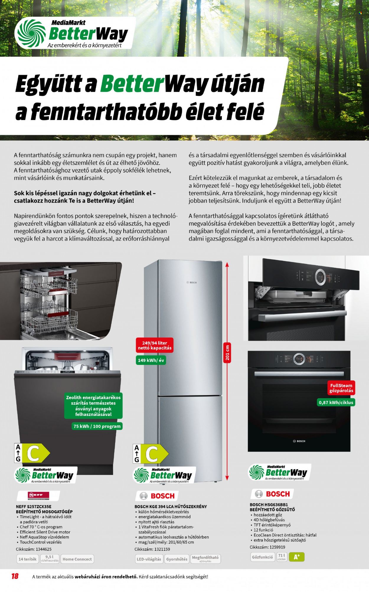 thumbnail - MediaMarkt akciós újsága  - 2023.01.05 - 2023.01.31 - Akciós termékek - Bosch, hűtőszekrény, mosogatógép, ajtó.  18. Oldal