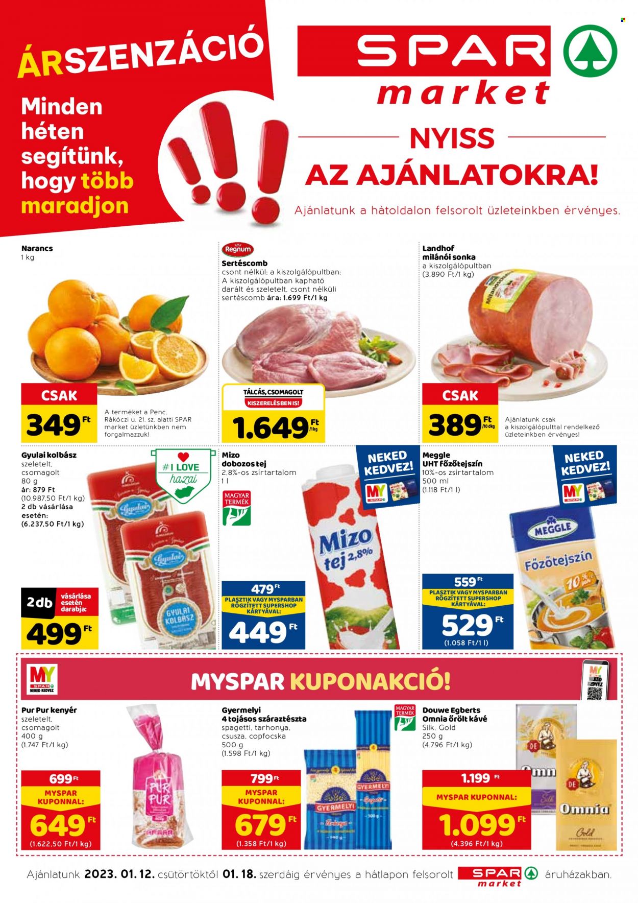 SPAR market akciós újságok - 2023.01.12 - 2023.01.18. Oldal 1