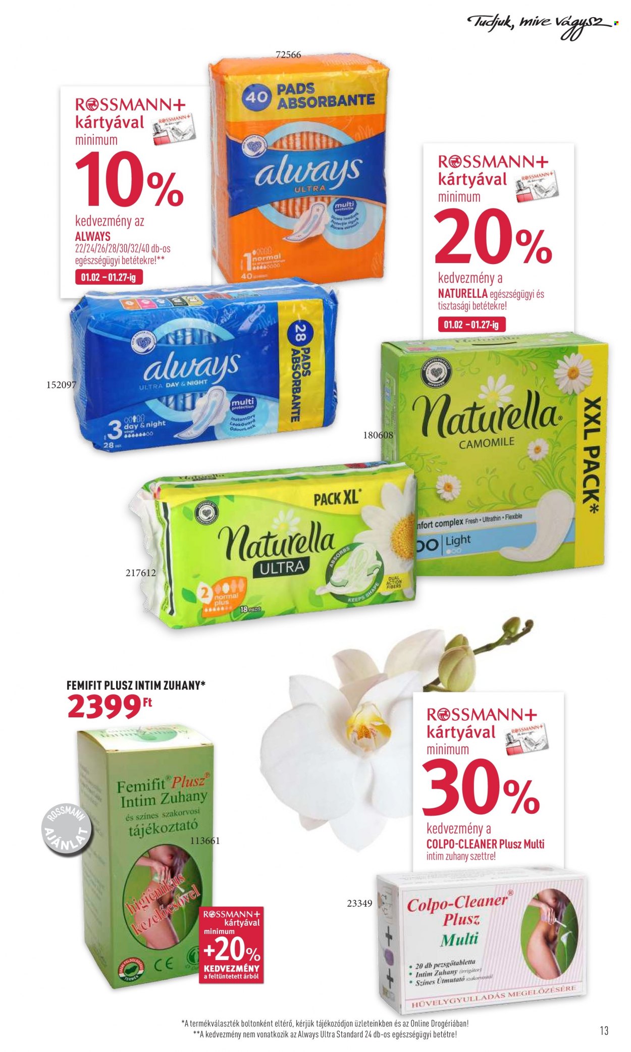 Rossmann akciós újságok - 2023.01.16 - 2023.01.27. Oldal 13