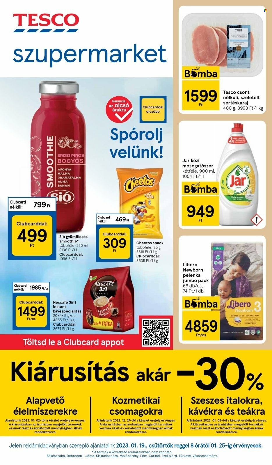 TESCO akciós újságok - 2023.01.19 - 2023.01.25. Oldal 1
