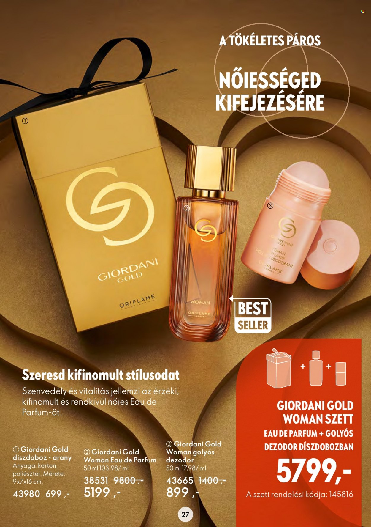 thumbnail - Oriflame akciós újsága  - 2023.01.18 - 2023.02.07 - Akciós termékek - Oriflame, Giordani Gold, dezodor, parfüm.  29. Oldal