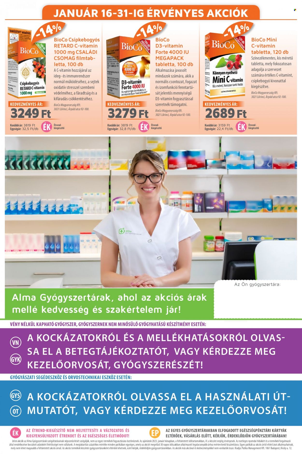 Alma Gyógyszertárak akciós újságok - 2023.01.01 - 2023.01.31. Oldal 20