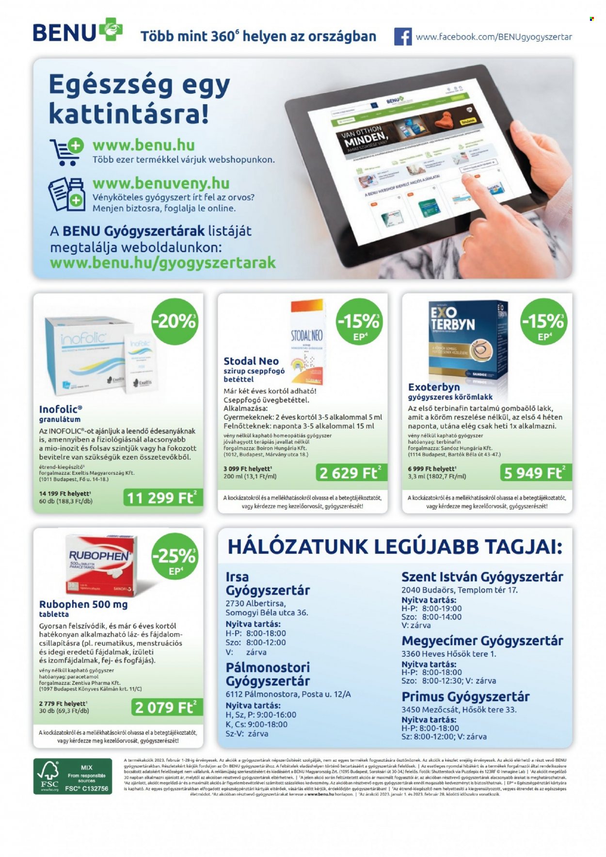 BENU Gyógyszertár akciós újságok - 2023.02.01 - 2023.02.28. Oldal 24