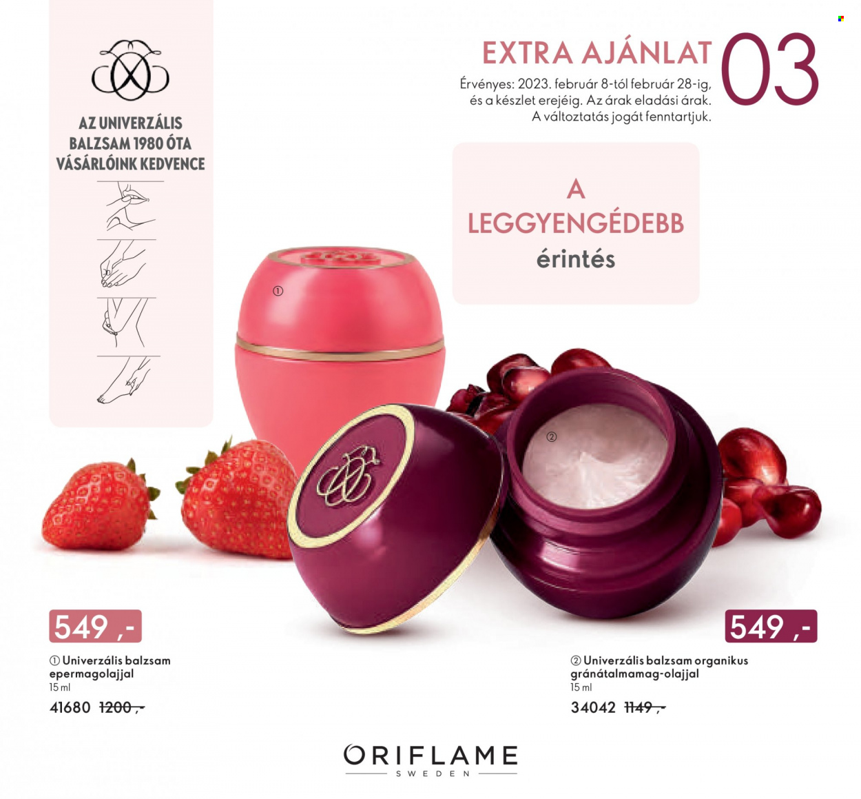 Oriflame akciós újságok - 2023.02.08 - 2023.02.28. Oldal 1