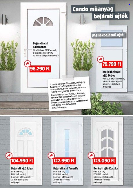 thumbnail - Bauhaus akciós újsága  - Akciós termékek - ajtó, bejárati ajtó, lemez.  12. Oldal