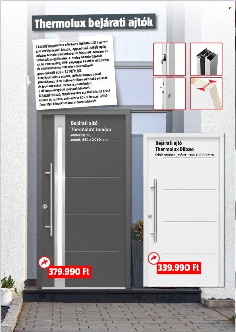 thumbnail - Bauhaus akciós újsága  - Akciós termékek - ajtó, bejárati ajtó.  22. Oldal