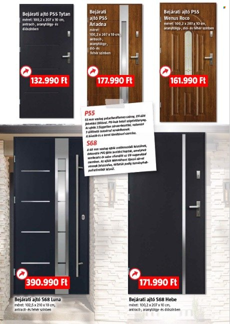 thumbnail - Bauhaus akciós újsága  - Akciós termékek - ajtó, bejárati ajtó.  25. Oldal