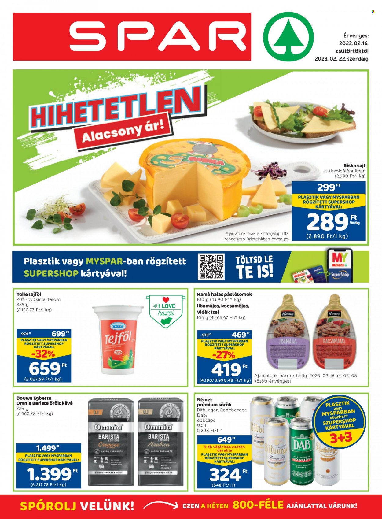 SPAR akciós újságok - 2023.02.16 - 2023.02.22. Oldal 1