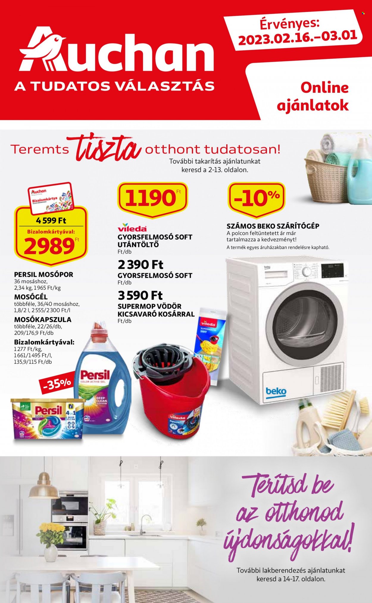 Auchan akciós újságok - 2023.02.16 - 2023.03.01. Oldal 1