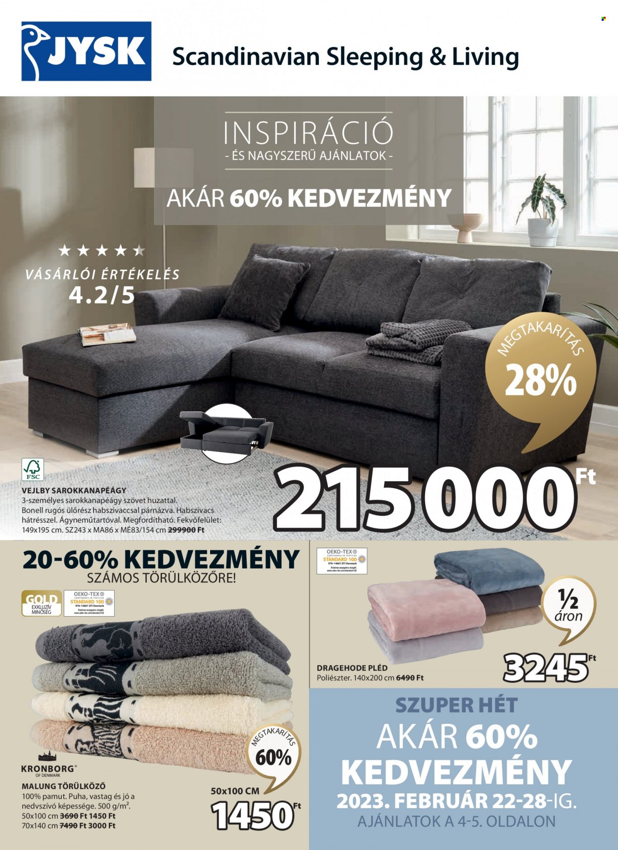 JYSK akciós újságok - 2023.02.22 - 2023.03.12. Oldal 1