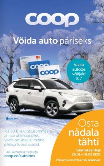 Kaupluse Coop kliendileht - 26.01.2021 - 01.02.2021.