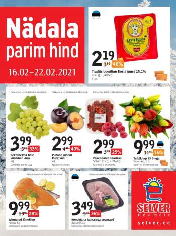 Kaupluse Selver kliendileht - 16.02.2021 - 22.02.2021.
