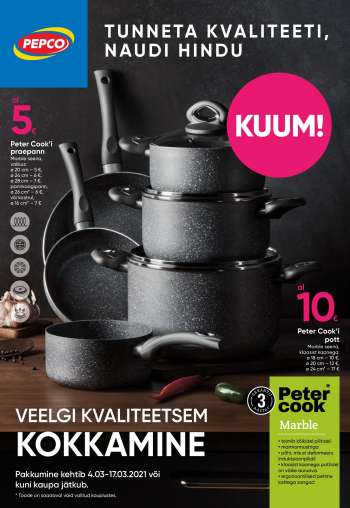 Kaupluse Pepco kliendileht - 05.03.2021 - 17.03.2021.
