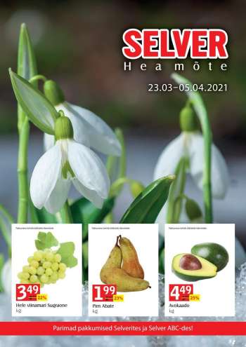 Kaupluse Selver kliendileht - 23.03.2021 - 05.04.2021.