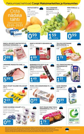 Kaupluse Coop kliendileht - 23.03.2021 - 29.03.2021.