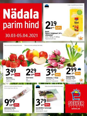 Kaupluse Selver kliendileht - 30.03.2021 - 05.04.2021.