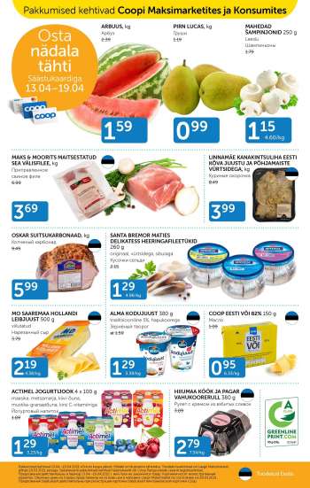 Kaupluse Coop kliendileht - 13.04.2021 - 19.04.2021.