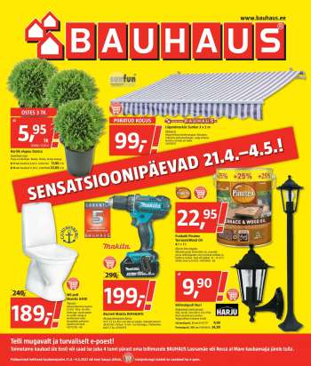 Kaupluse Bauhaus kliendileht - 21.04.2021 - 04.05.2021.