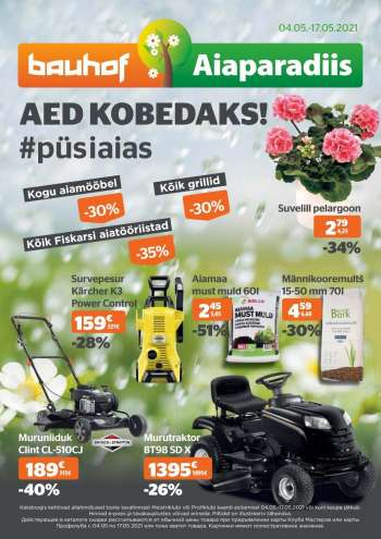 Kaupluse Bauhof kliendileht - 04.05.2021 - 17.05.2021.