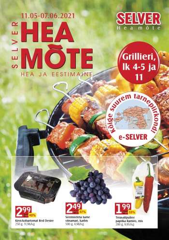 Kaupluse Selver kliendileht - 11.05.2021 - 07.06.2021.