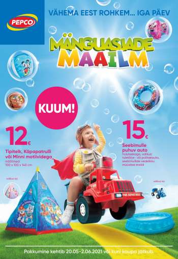 Kaupluse Pepco kliendileht - 20.05.2021 - 02.06.2021.
