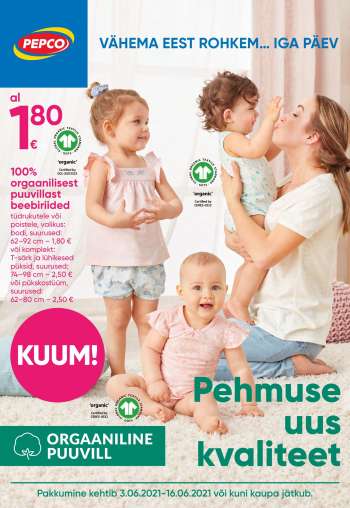 Kaupluse Pepco kliendileht - 03.06.2021 - 16.06.2021.