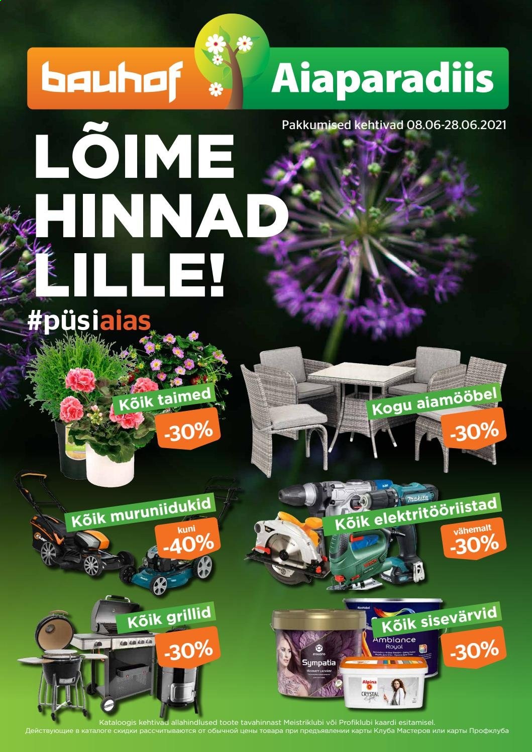 Bauhof kliendileht - 08.06.2021 - 28.06.2021. Lehekülg 1