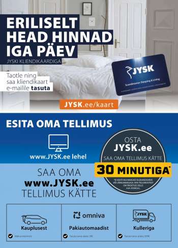 Kaupluse JYSK kliendileht - 08.06.2021 - 21.06.2021.