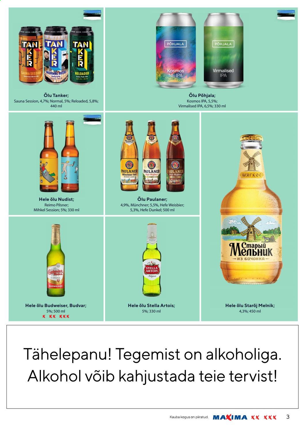 thumbnail - Kaupluse Maxima kliendileht - 01.06.2021 - 30.06.2021 - soodustooted - hele õlu, Pilsner, Stella Artois, õlu. Lehekülg 3.