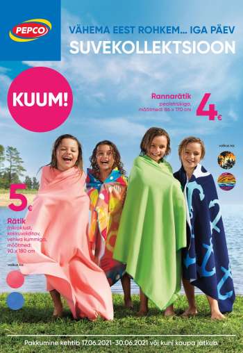 Kaupluse Pepco kliendileht - 17.06.2021 - 30.06.2021.