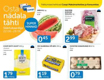 Kaupluse Coop kliendileht - 22.06.2021 - 28.06.2021.