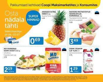 Kaupluse Coop kliendileht - 29.06.2021 - 05.07.2021.