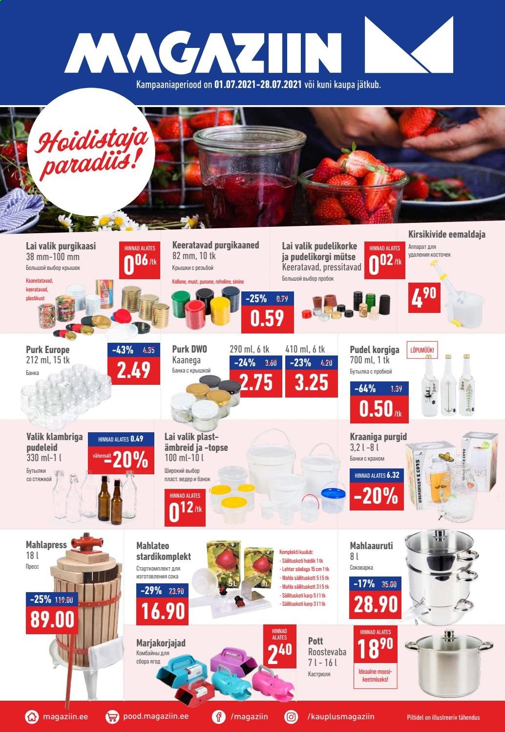Magaziin kliendileht - 01.07.2021 - 28.07.2021. Lehekülg 1