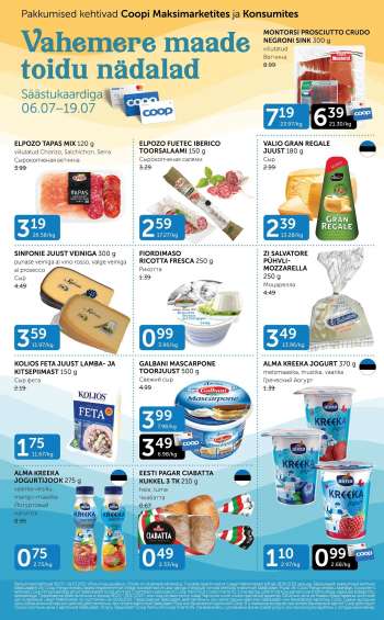 Kaupluse Coop kliendileht - 06.07.2021 - 19.07.2021.