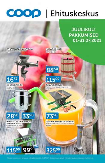 Kaupluse Coop kliendileht - 01.07.2021 - 31.07.2021.