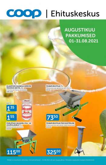 Kaupluse Coop kliendileht - 01.08.2021 - 31.08.2021.