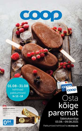 Kaupluse Coop kliendileht - 03.08.2021 - 09.08.2021.