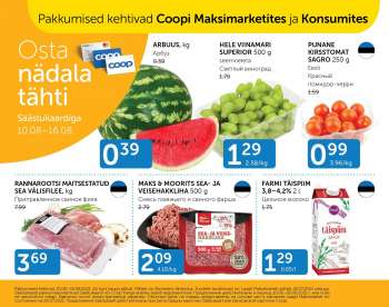 Kaupluse Coop kliendileht - 10.08.2021 - 16.08.2021.