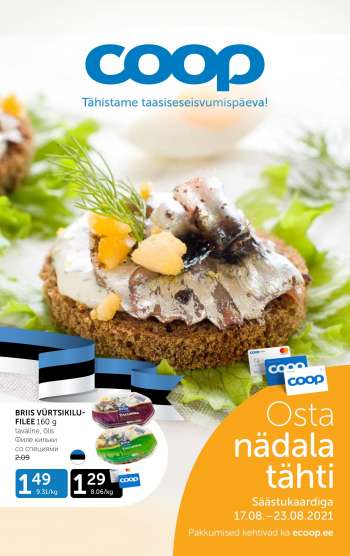Kaupluse Coop kliendileht - 17.08.2021 - 23.08.2021.