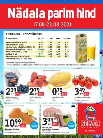 Kaupluse Selver kliendileht - 17.08.2021 - 23.08.2021.