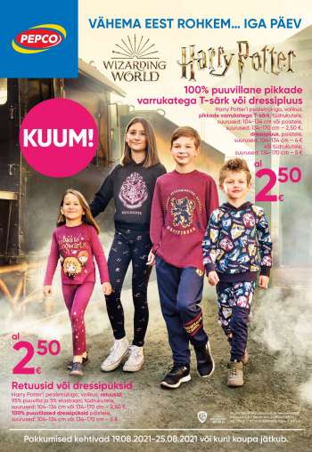Kaupluse Pepco kliendileht - 19.08.2021 - 25.08.2021.