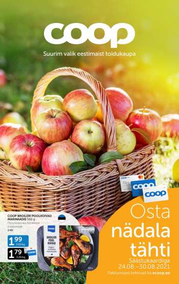 Kaupluse Coop kliendileht - 24.08.2021 - 30.08.2021.