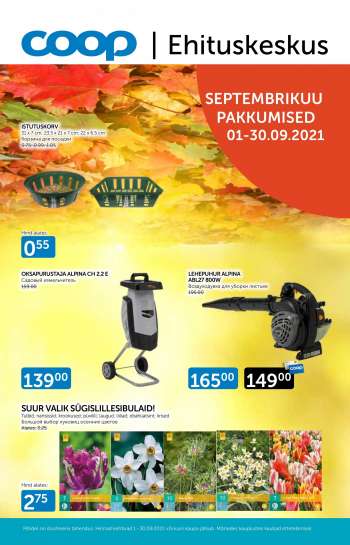 Kaupluse Coop kliendileht - 01.09.2021 - 30.09.2021.