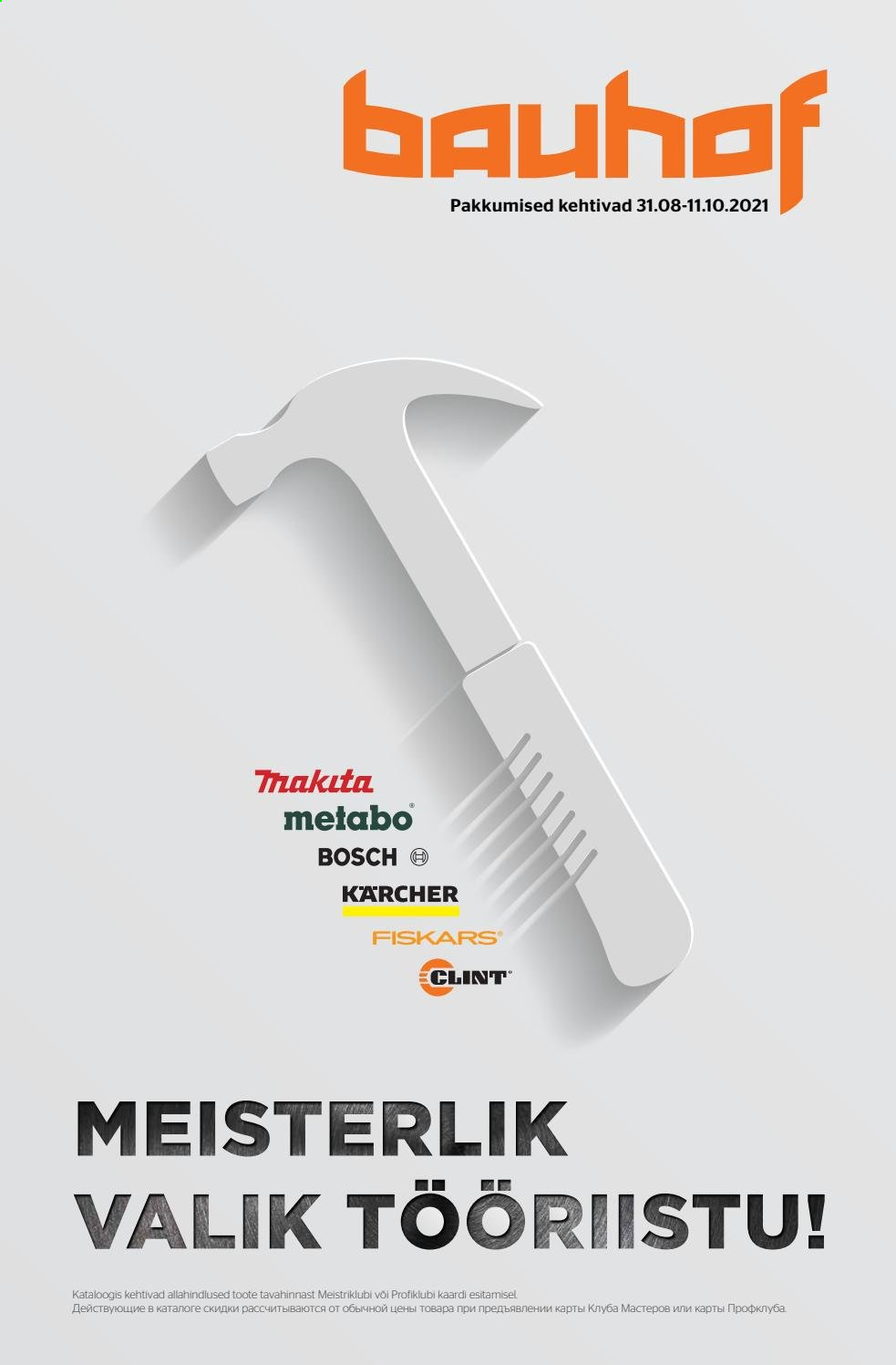 Bauhof kliendileht - 31.08.2021 - 11.10.2021. Lehekülg 1