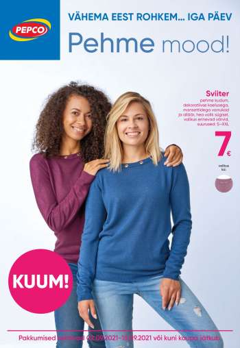 Kaupluse Pepco kliendileht - 02.09.2021 - 15.09.2021.
