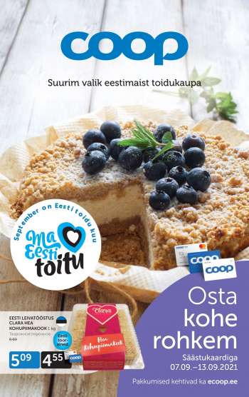 Kaupluse Coop kliendileht - 07.09.2021 - 13.09.2021.