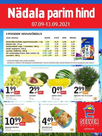 Kaupluse Selver kliendileht - 07.09.2021 - 13.09.2021.