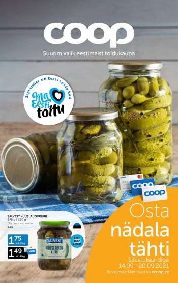 Kaupluse Coop kliendileht - 14.09.2021 - 20.09.2021.
