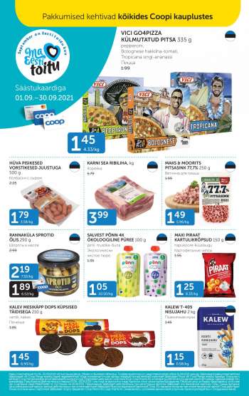 Kaupluse Coop kliendileht - 01.09.2021 - 30.09.2021.