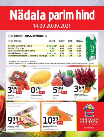Kaupluse Selver kliendileht - 14.09.2021 - 20.09.2021.